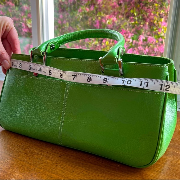 Nordstrom Lime Green Leather Double Handle Bag - Picture 9 of 12
